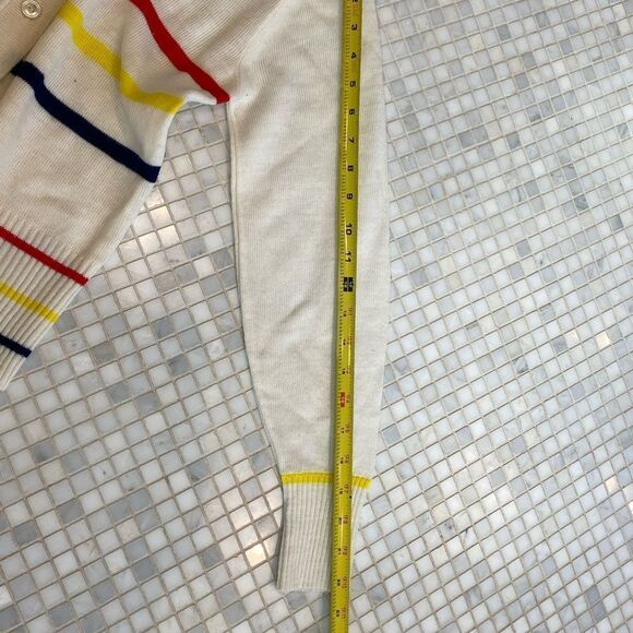 Vintage 50s 60s White Wool Button-down - Picture 12 of 13